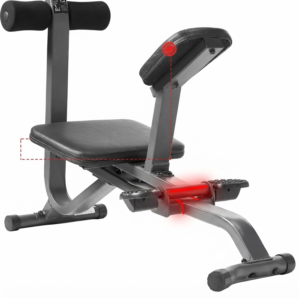 Competitor fixed-seat stretch machine with welded seat