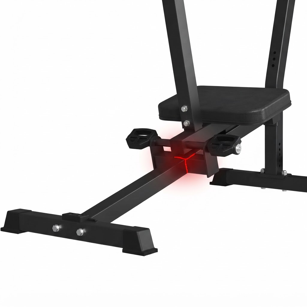 Competitor fixed-seat stretch machine with welded seat