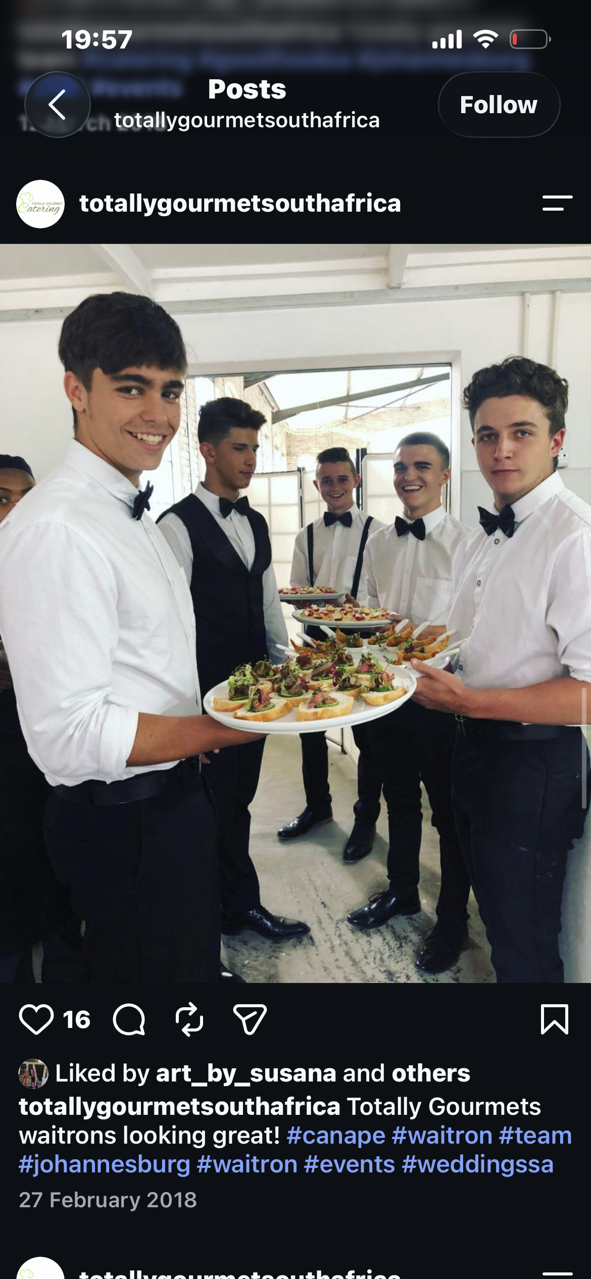 The catering team
