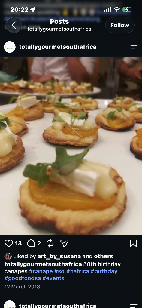 Birthday canapés