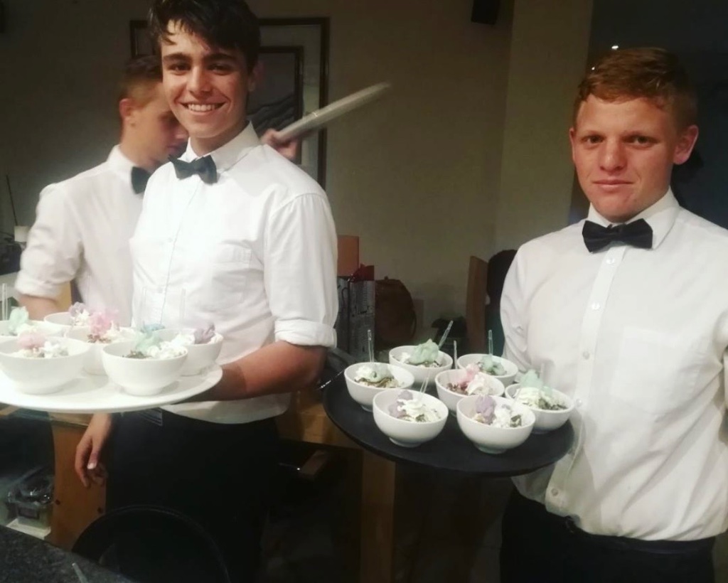 Waitrons serving