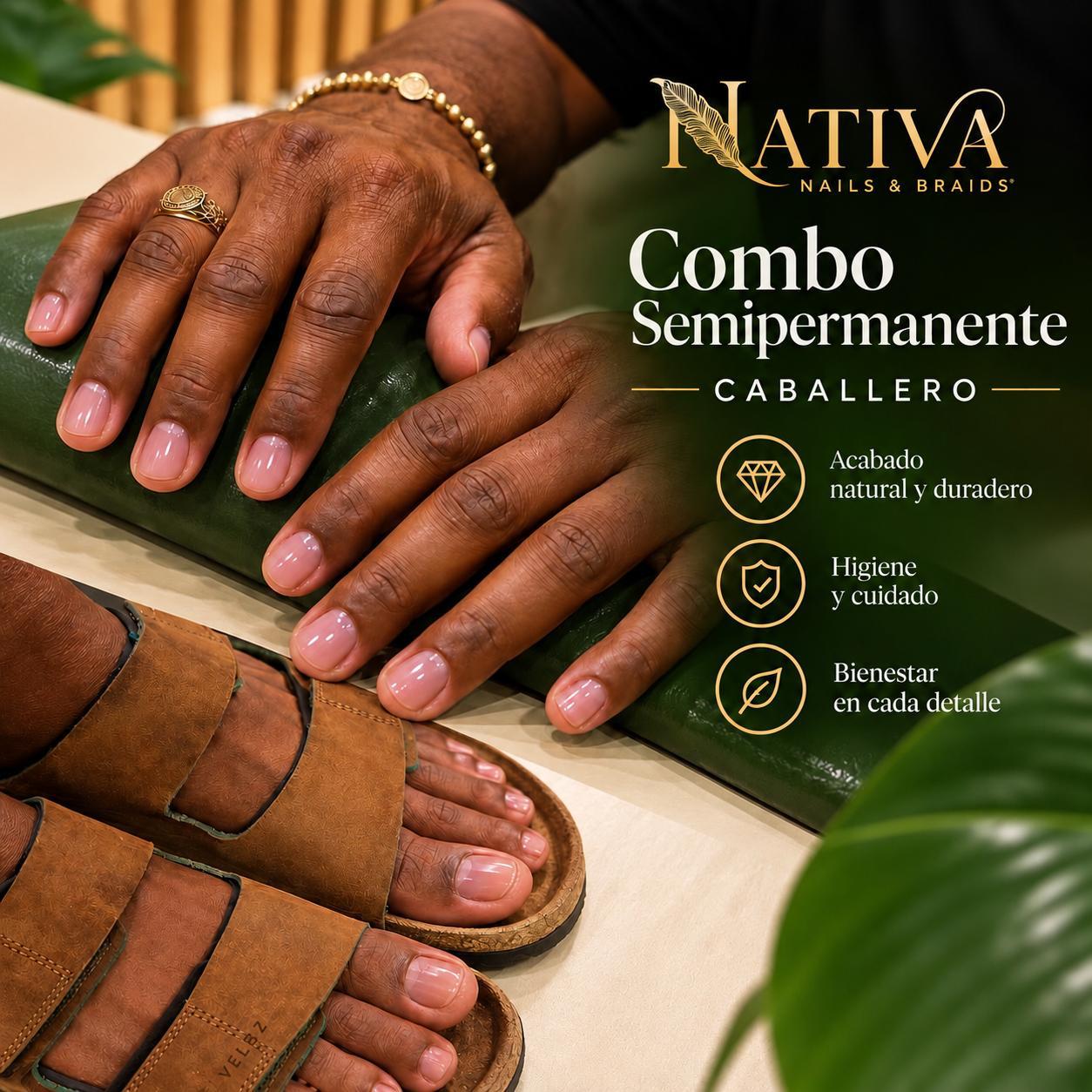 Combo Semipermante Manos + Pies - Caballero