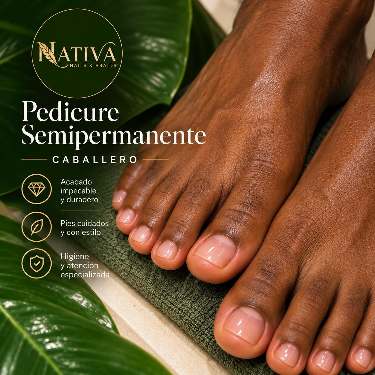 Pedicure Semipermanente Nativa- Caballero