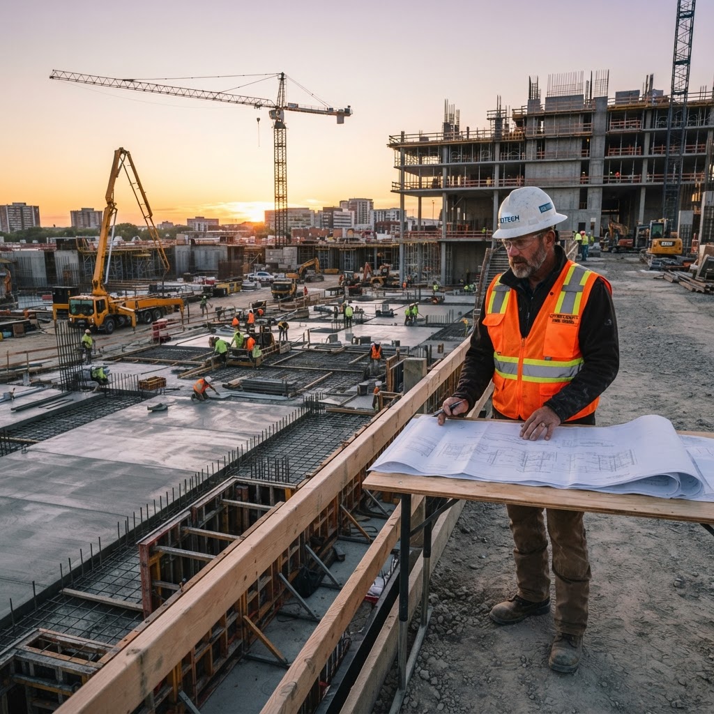 Construction superintendent on site