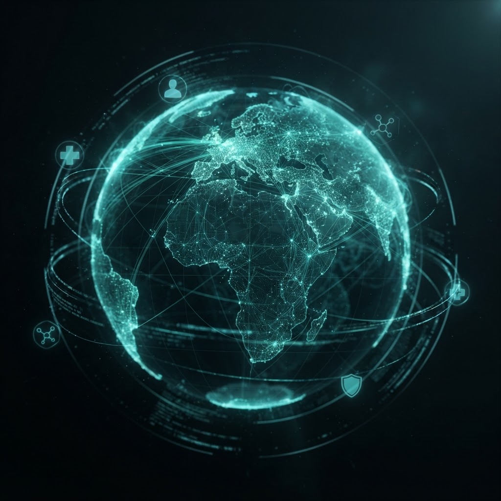 Global AI intelligence network visualization