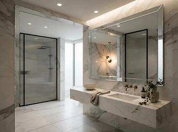 Custom frameless mirror