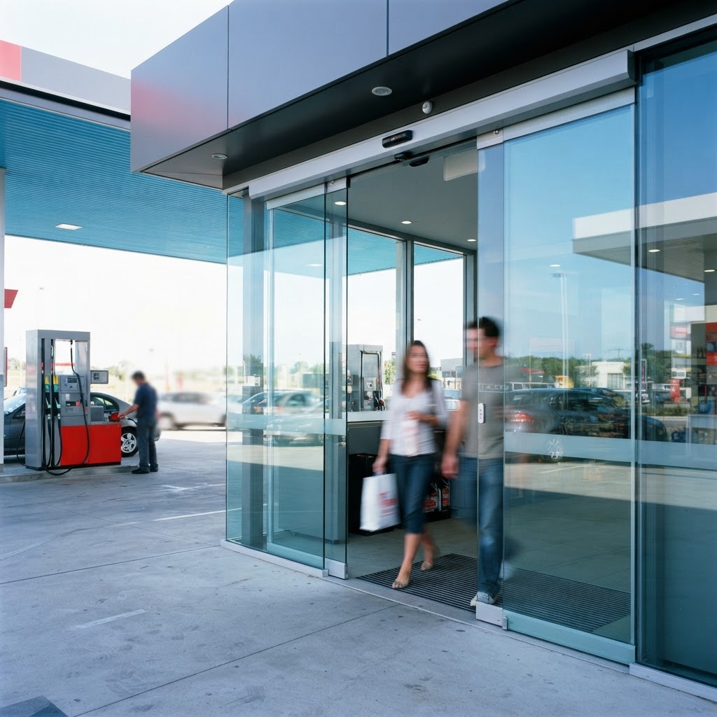 Quick Shop Bi-Parting Entrance (Frameless)