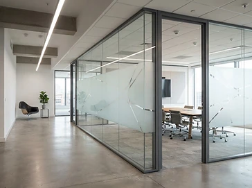Custom glass partition