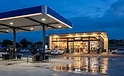 Forecourt quick shop — framed bi-parting entrance