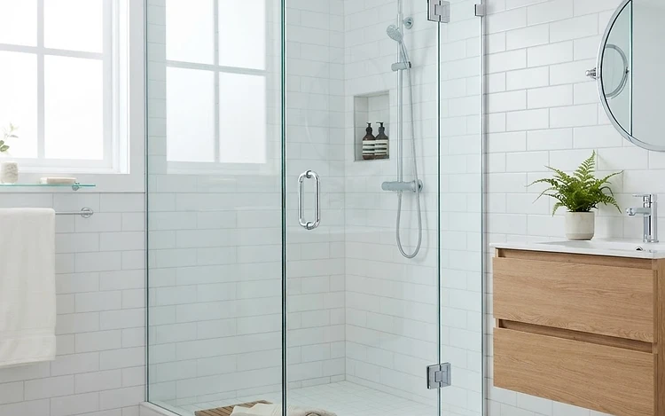 Frameless Hinged Shower — Prima