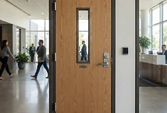 Natural Oak Veneer finish ballistic door