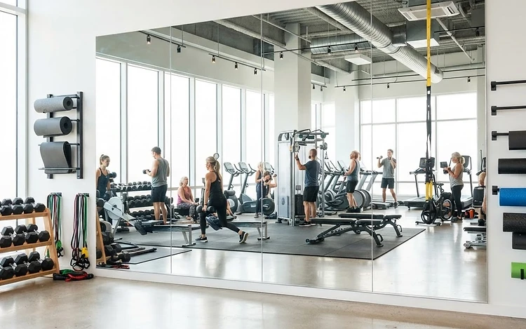 Wall-to-Wall Gym Mirror Installation