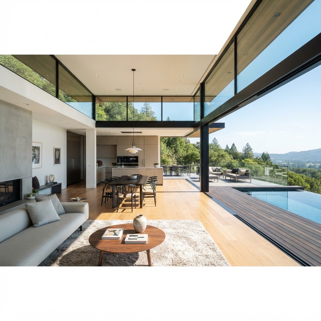 Architectural glass interior