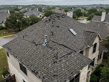 Roof Replacement in Circle C Ranch After Hail before