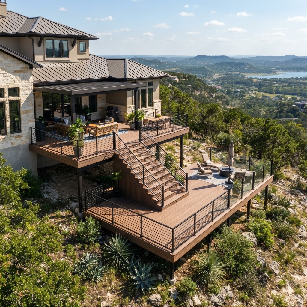 Composite Deck Build in Bee Cave | decking project in Bee Cave