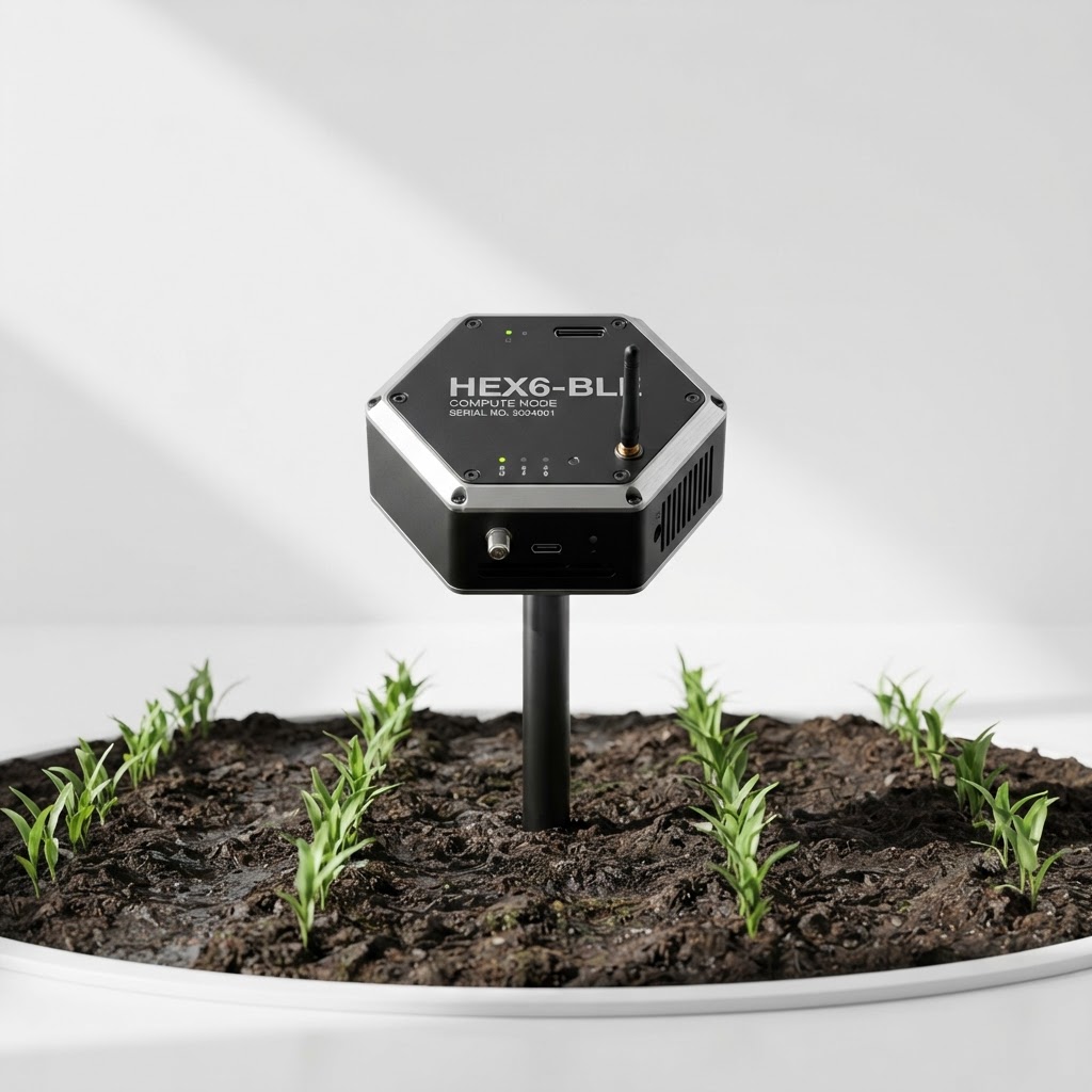 Solar-powered HEX6-BLE farm node