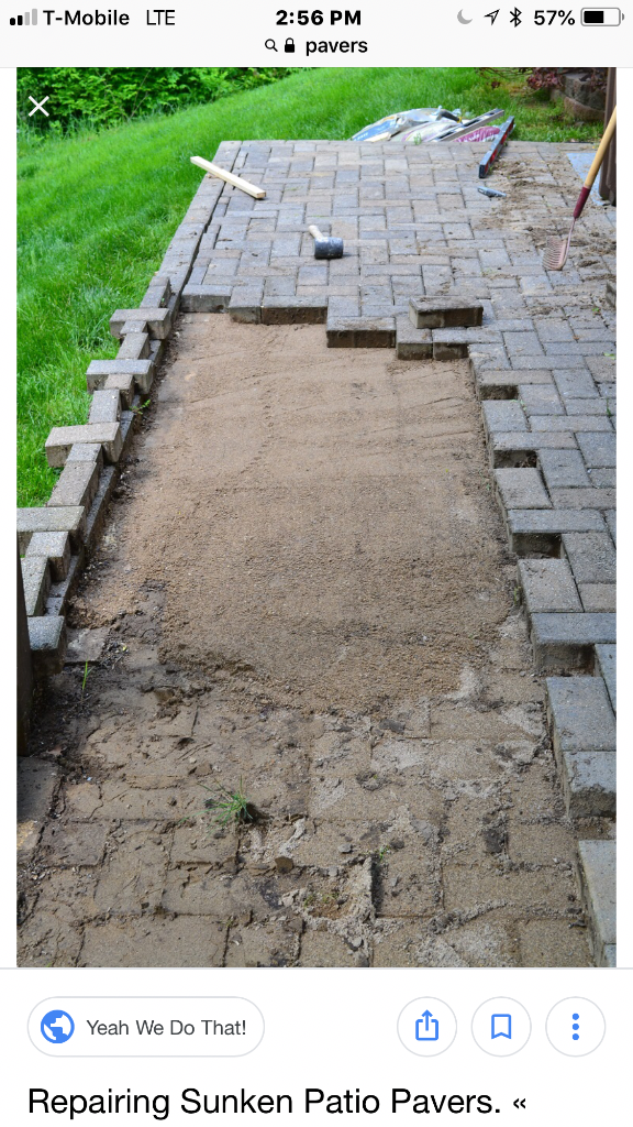 Paver installation in progress 1