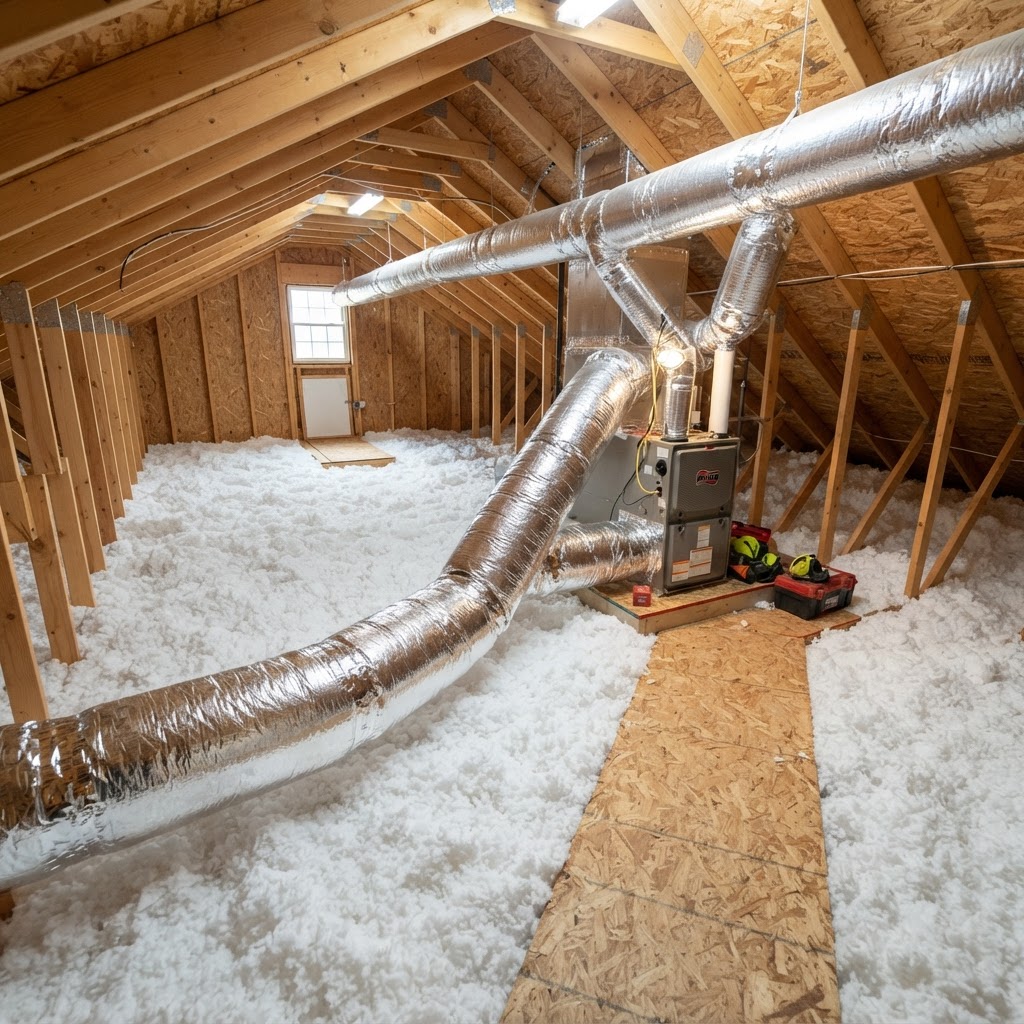 Torn Batts & Gaps → Insulation + Duct Inspection — after