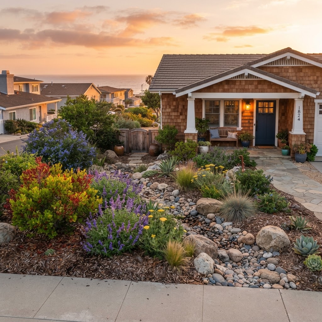 Huntington Beach - California Natives & Dry Creek Bed
