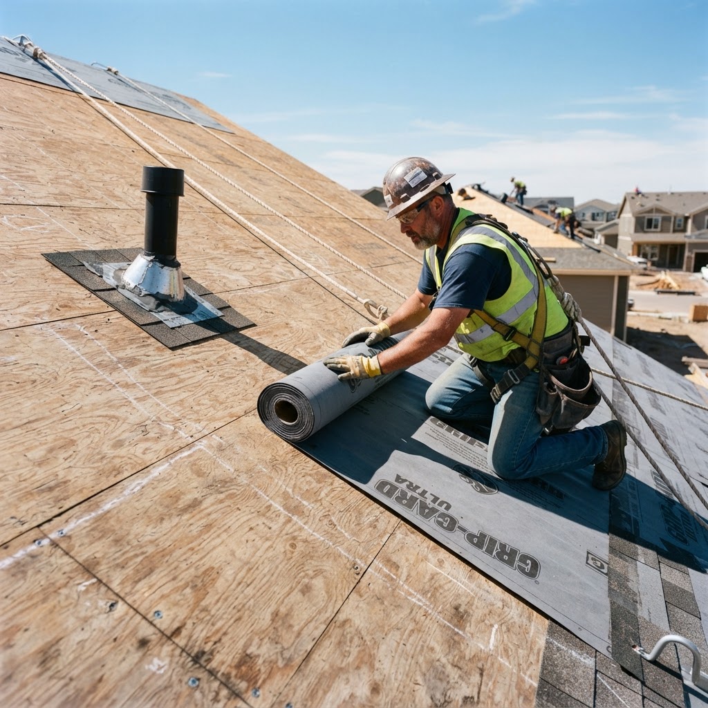 Times Square Remodeling project: Roof Underlayment