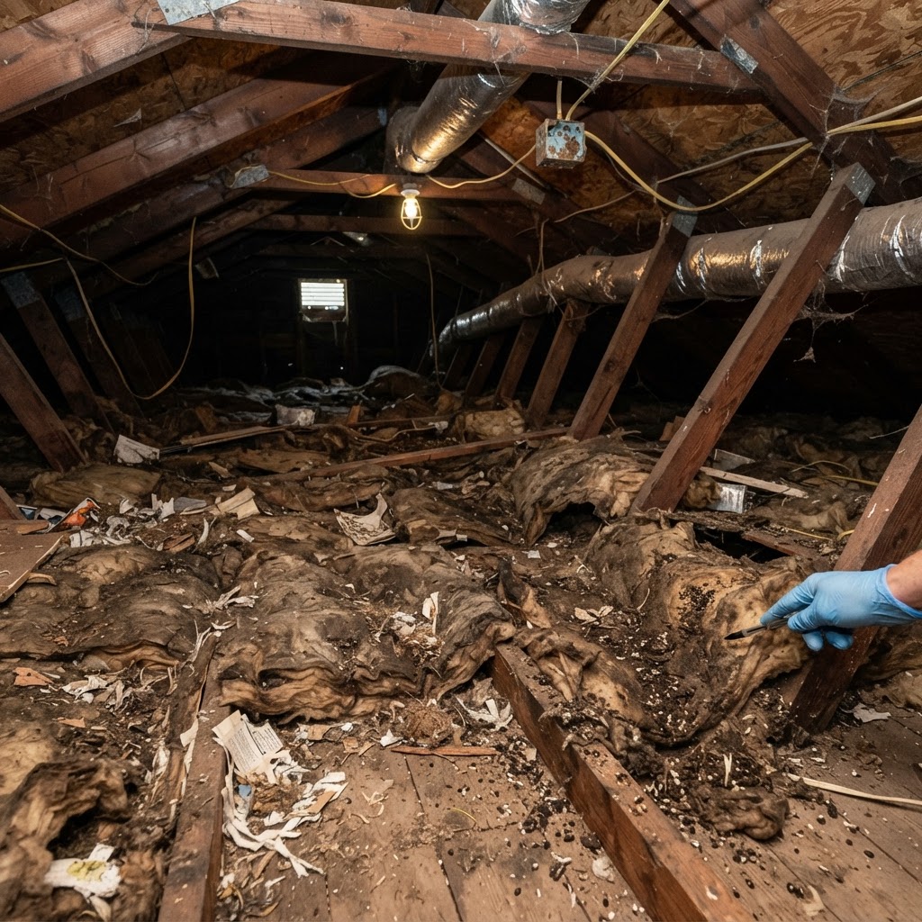 Rodent-Contaminated → Clean & Sanitized — before