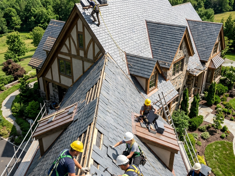 Completed roofing project in Los Angeles
