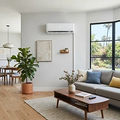 Mini-split wall unit in modern home