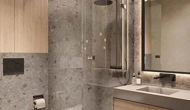 Bathroom renovation with walk-in shower