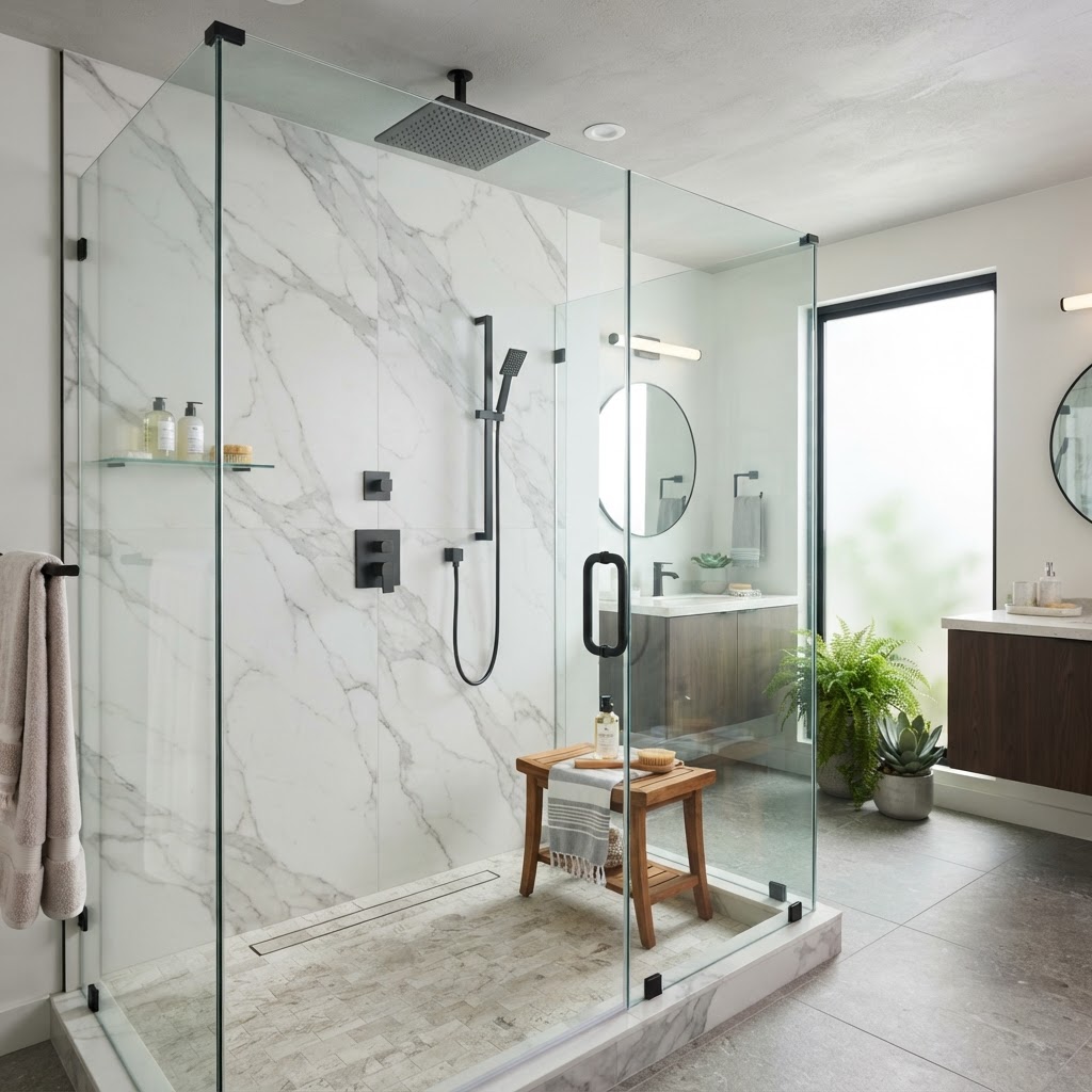 Times Square Remodeling project: Luxury Walk-In Shower