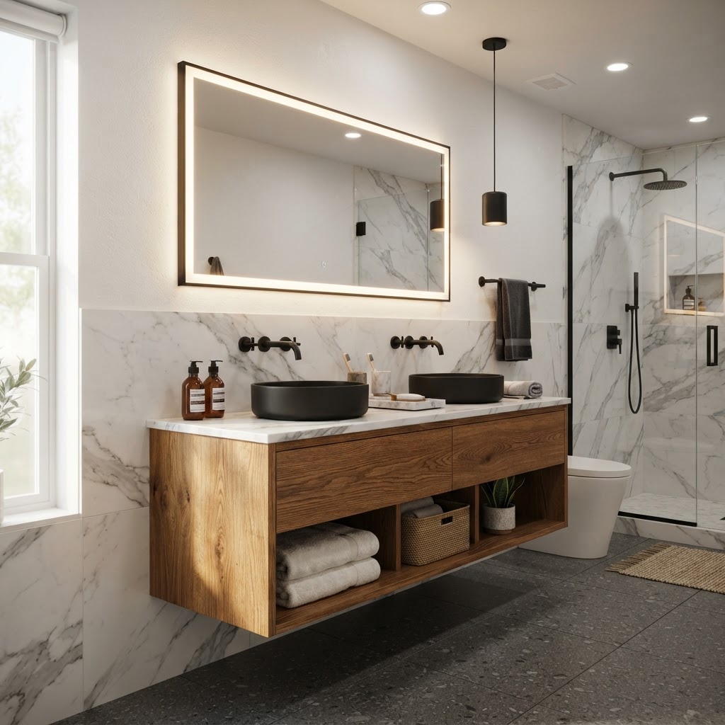 Times Square Remodeling project: Modern Bathroom