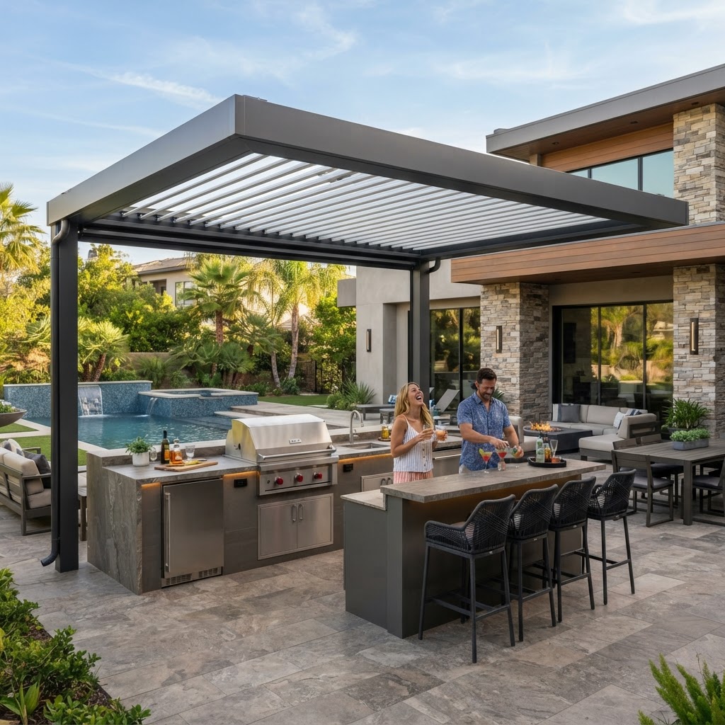 Louvered Aluminum Pergolas