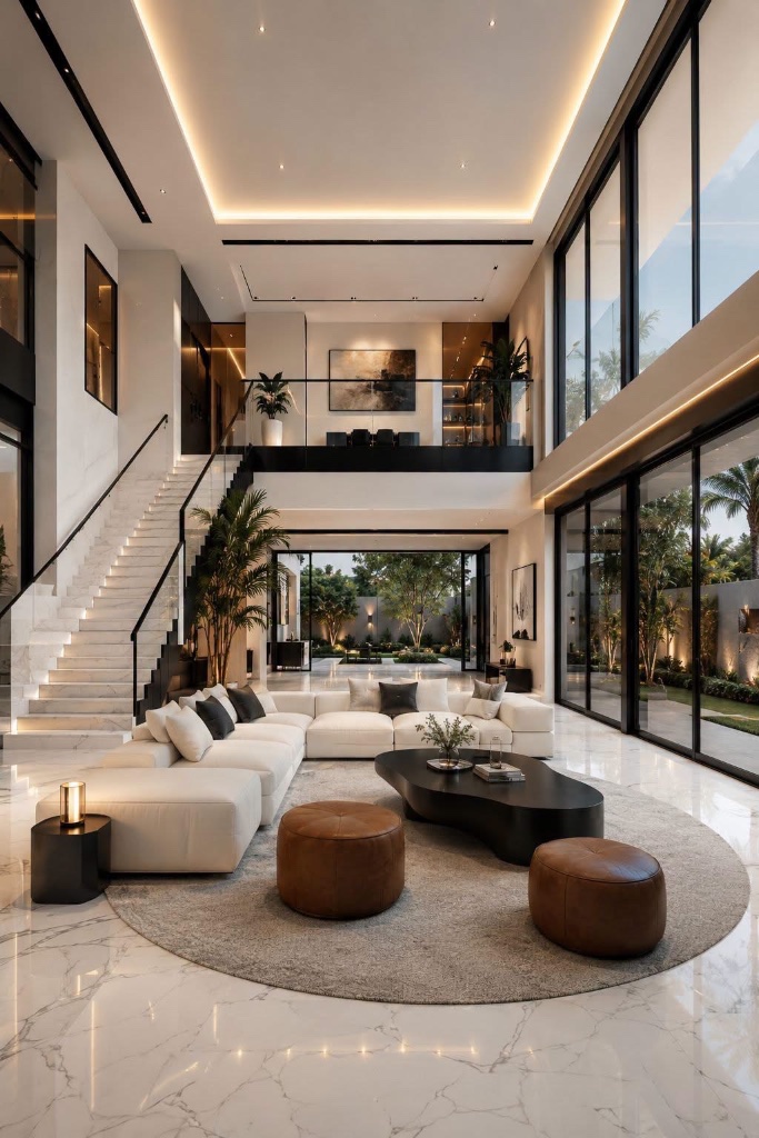 Luxury home with energy-efficient windows