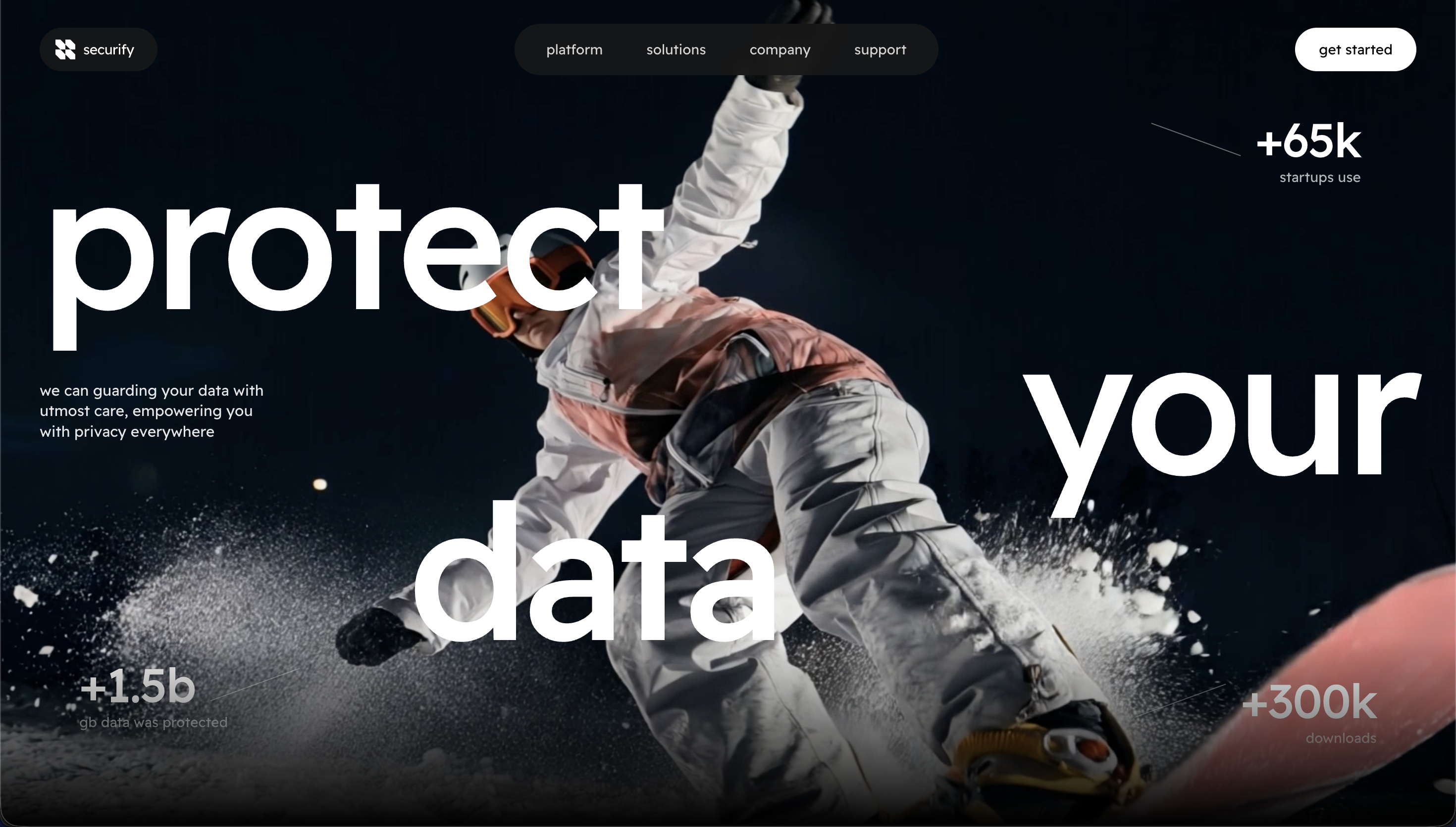 Securify Hero Section template preview