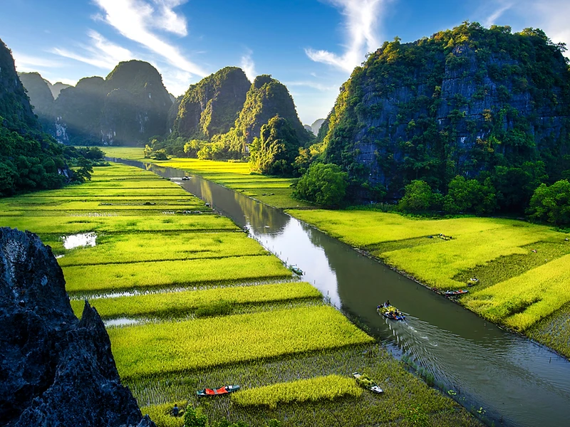 Cinematic Vietnam landscape