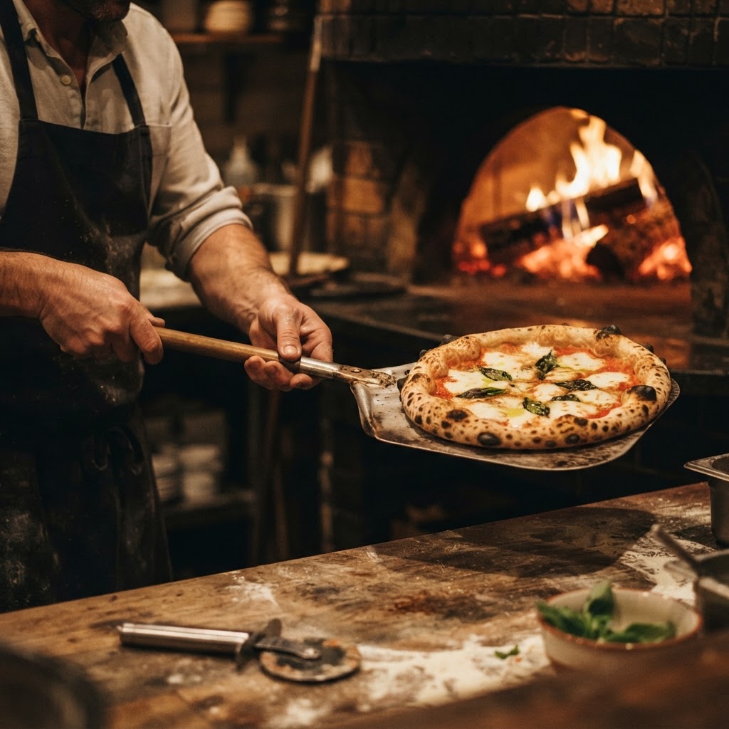 Fresh pizza at Otranto