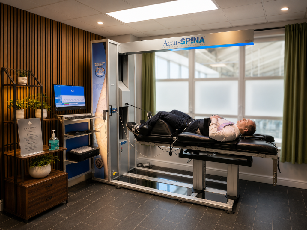 IDD Therapy spinal decompression equipment at Synergy Body & Spine Clinic