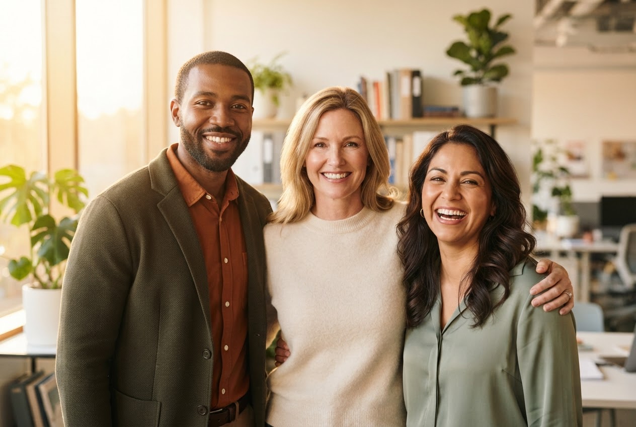 Our diverse team of professional caregivers, confident and warm