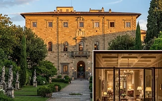 A cinematic view of Four Seasons Hotel Firenze in Florence