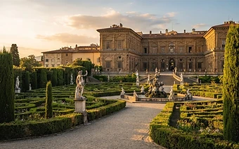 A wide cinematic view of Boboli Gardens