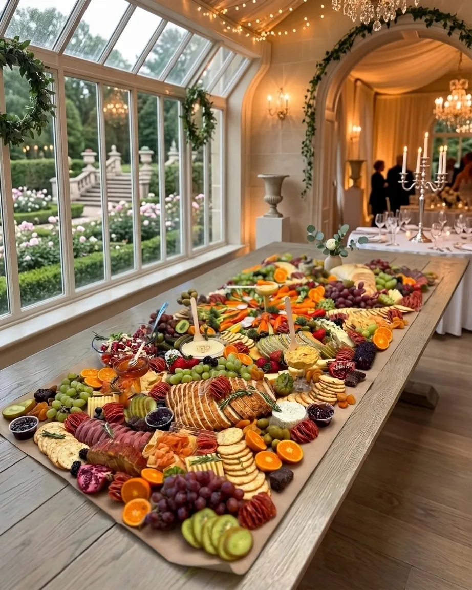 Vegetable and fruit grazing platter