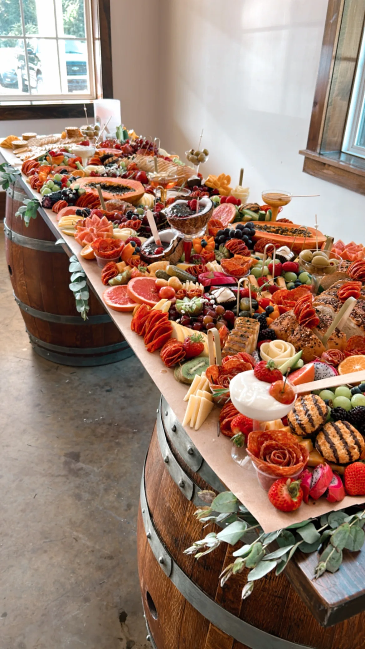 Charcuterie table set up for an NC event