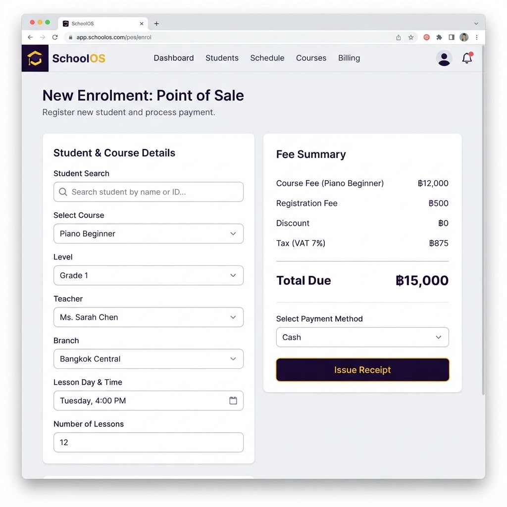 Book a Lesson screenshot