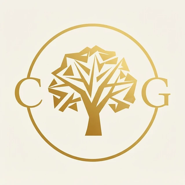Ceiba Gold official logo — gold Ceiba tree in a circular gold ring with C and G