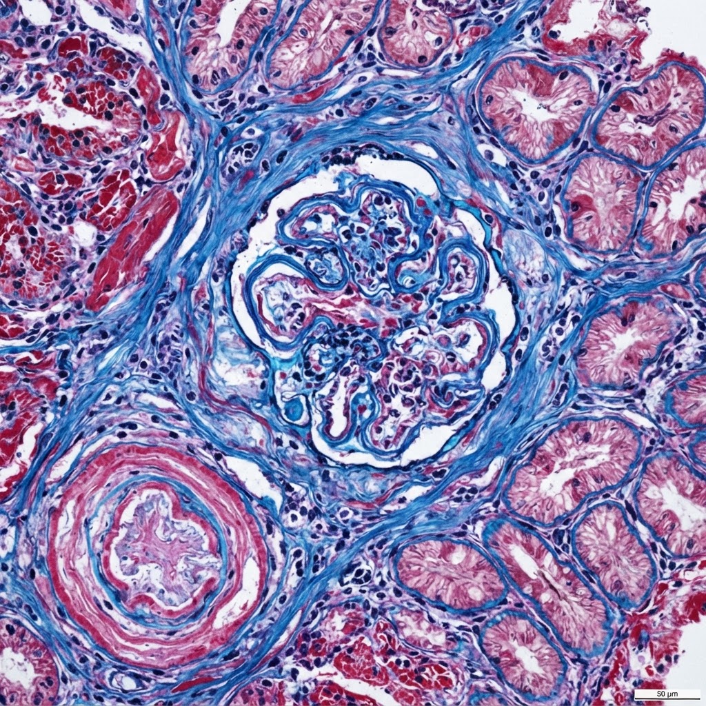 Chronic Active ABMR — Trichrome · 400×