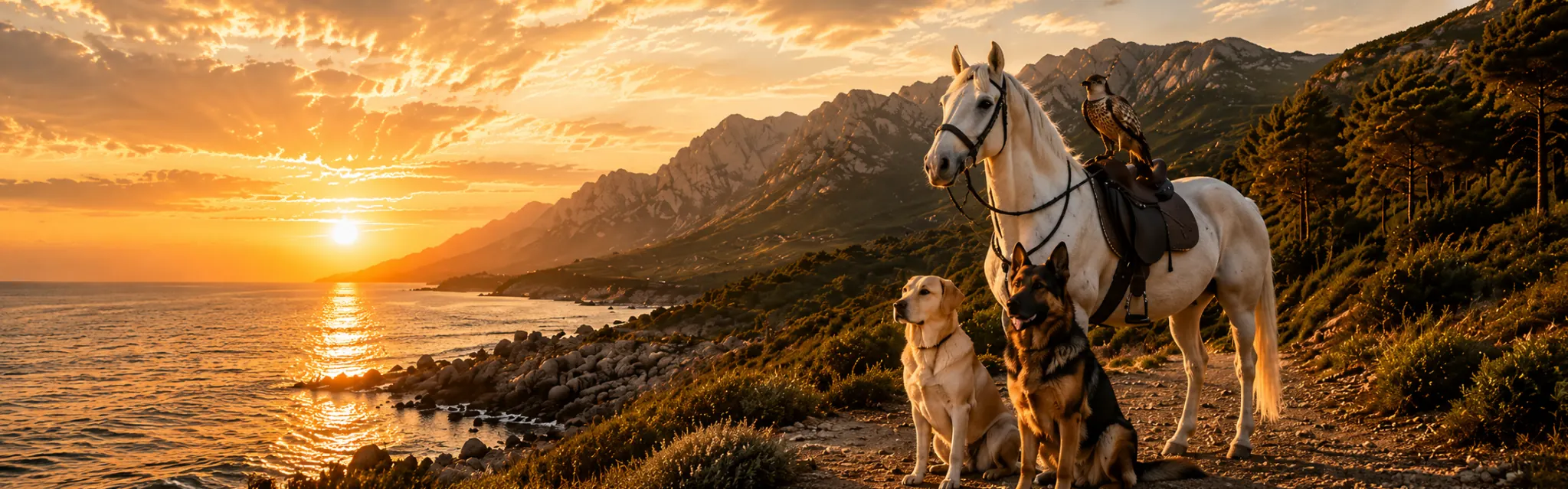 Horses, Falcons & Dogs