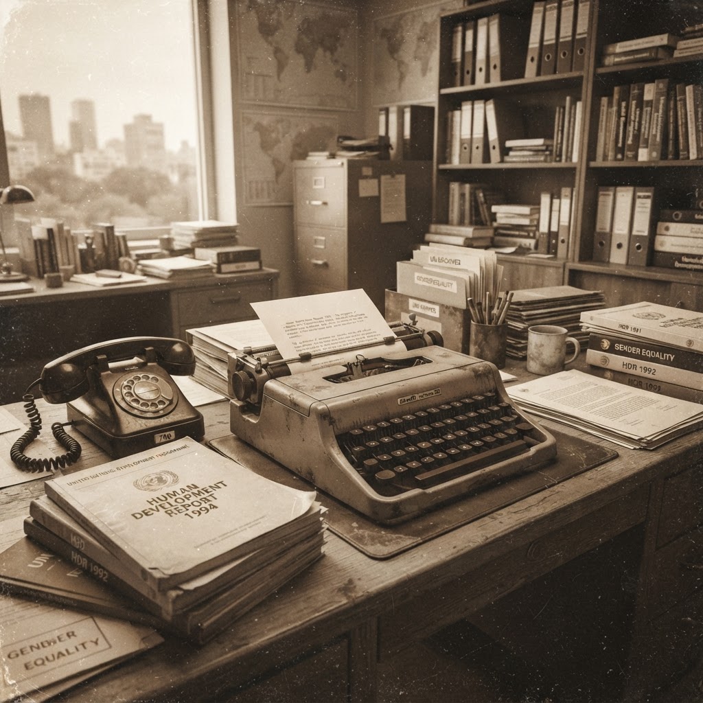 A 1990 UN desk with a rotary telephone