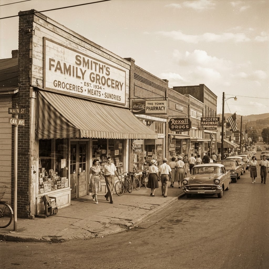 Mid-century American main street