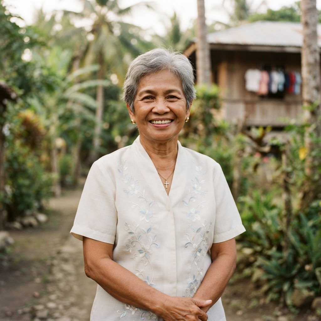 Senior Filipina woman