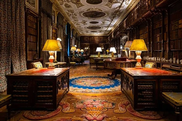 The library at Chatsworth House