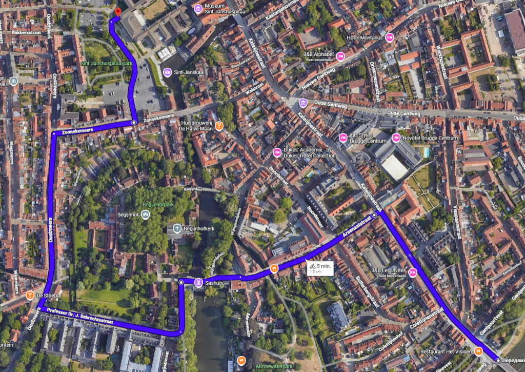 Omleidingsroute naar SIM Brugge